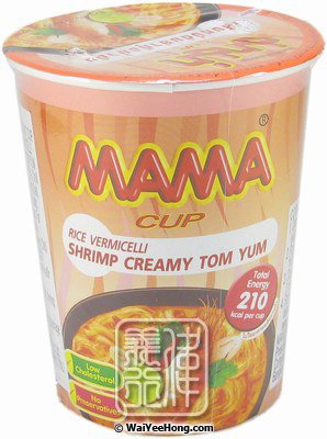 Instant Cup Rice Vermicelli (Creamy Tom Yum) (媽媽冬蔭湯杯米粉) - Click Image to Close