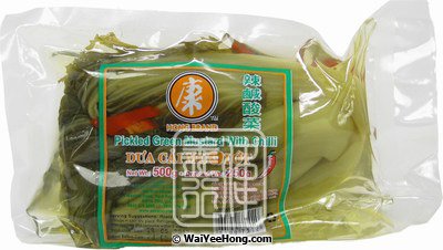 Pickled Green Mustard With Chilli (Dua Cai Muoi Ot) (康字越南咸酸菜 (辣椒)) - Click Image to Close