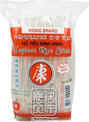 Tapioca Rice Sticks Noodles (2.5mm) (Hu Tieu Nam Vang) (康牌 菱粉稞條) - Click Image to Close