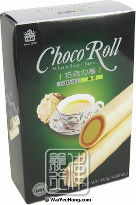 Choco Roll Cream Wafer (Green Tea) (義美綠茶朱古力卷) - Click Image to Close