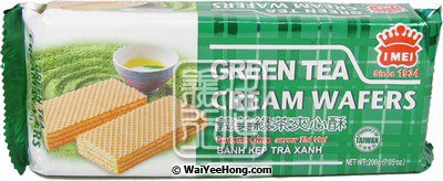 Green Tea Cream Wafers (義美綠茶夾心餅) - Click Image to Close