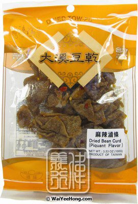 Dried Beancurd Dougan (Mala Spicy Flavour) (大溪豆乾 (麻辣鹵條)) - Click Image to Close