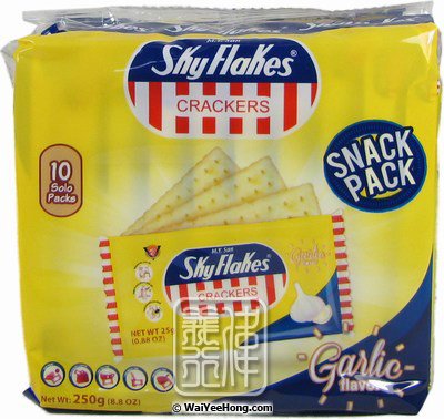 SkyFlakes Crackers (Garlic) (空中霸王蒜味餅) - Click Image to Close