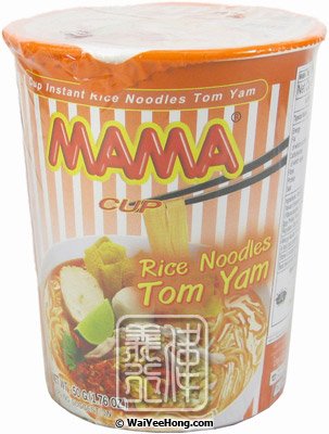 Mama Instant Cup Rice Vermicelli (Tom Yam) (媽媽冬蔭杯米粉) - Click Image to Close