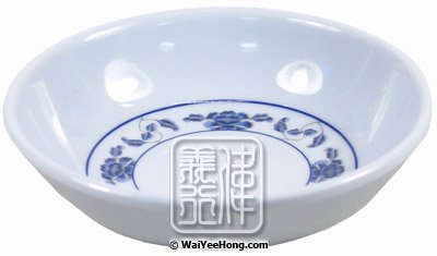 7cm Plastic Sauce Dish (Floral Pattern) (2.8寸藍花膠汁碟) - Click Image to Close