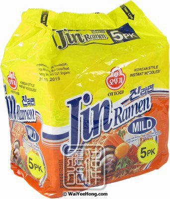 Jin Ramen Instant Noodles Multipack (Mild) (不倒翁真拉麵 (微辣)) - Click Image to Close