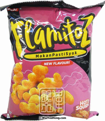 Flamitoz Corn Snacks (Hot Squid Flavour) (粟米小食 (辣魷魚)) - Click Image to Close
