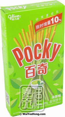 Pocky Biscuit Sticks (Green Tea Flavour) (抹茶百力滋) - Click Image to Close