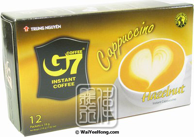 G7 Instant Coffee Cappuccino Hazelnut (12 Packets) (越南榛子泡沫咖啡) - Click Image to Close