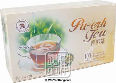 Pu-Erh Tea (100 Tea Bags) (蝴蝶牌 普洱茶包) - Click Image to Close