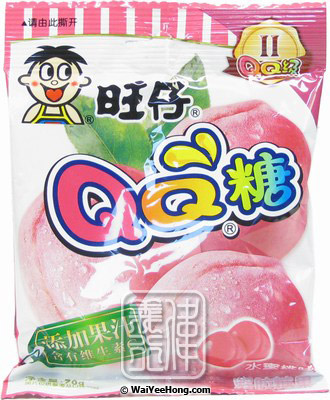 QQ Gummy Soft Candies (Peach Flavour) (旺仔QQ糖 (蜜桃)) - Click Image to Close