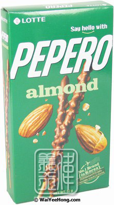 Pepero Almond (樂天杏仁朱古力條) - Click Image to Close