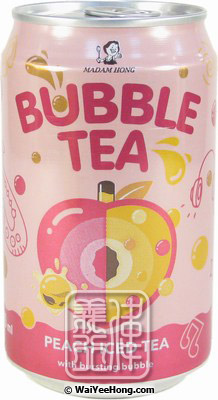 Peach Iced Tea Drink With Bursting Bubbles (爆珠茶 (蜜桃)) - Click Image to Close