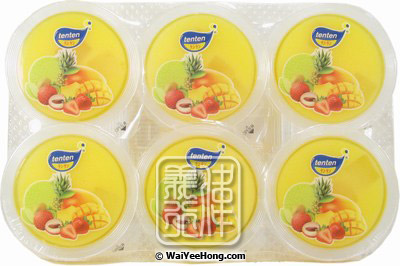 Mango Flavour Jelly Pudding (With Nata De Coco) (芒果啫喱布甸) - Click Image to Close