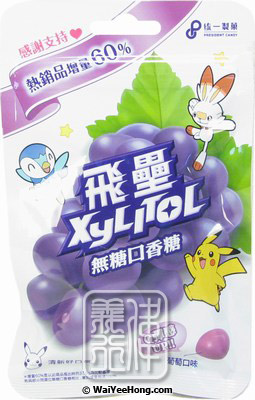 Fei Lei Xylitol Sugar Free Gum (Grape) (Pokemon) (寶可夢 無糖口香糖 (葡萄)) - Click Image to Close
