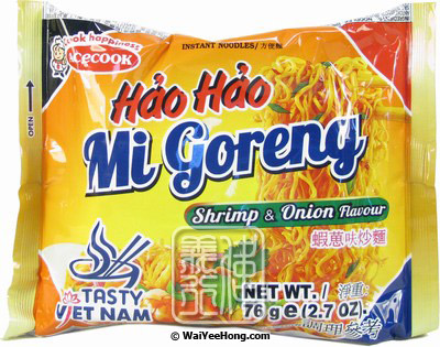 Hao Hao Mi Goreng Noodles (Shrimp & Onion) (越南洋蔥蝦味麵) - Click Image to Close