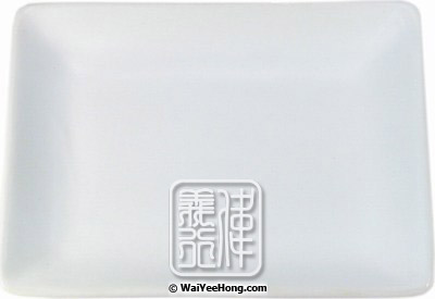 Rectangle Serving Plate (Matte White) (白色方碟) - Click Image to Close
