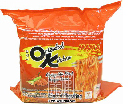 Oriental Kitchen Instant Noodles Multipack (Shrimp Stir Fried Tomyum Sauce) (媽媽 冬蔭撈麵) - Click Image to Close