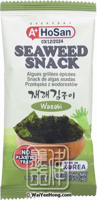 Seaweed Snack (Wasabi) (韓國紫菜 (芥末)) - Click Image to Close