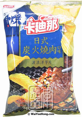 Potato Chips Crinkle Cut (Japanese Barbecue Flavour) (卡迪那薯片 (日式燒肉)) - Click Image to Close