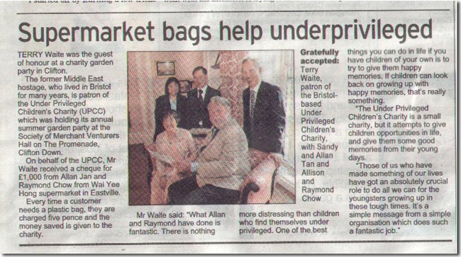 Supermarket Bags Help Underprivileged